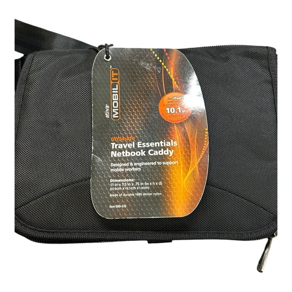 Black Travel Essentials Notebook Caddy NWT - Picture 2 of 14